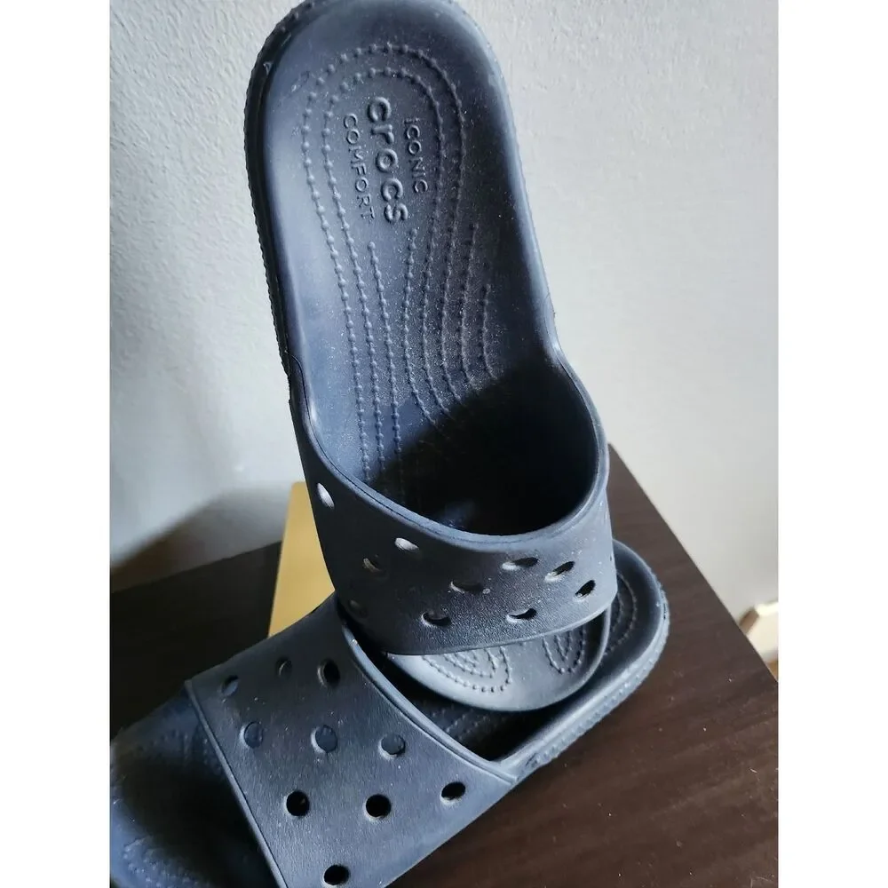 CROCS Navy Slide Sandals
